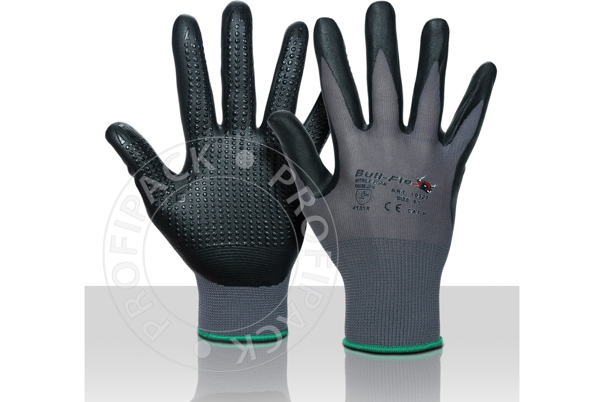 Bullflex Nitril antislip montagehandschoenen - maat 10/XL