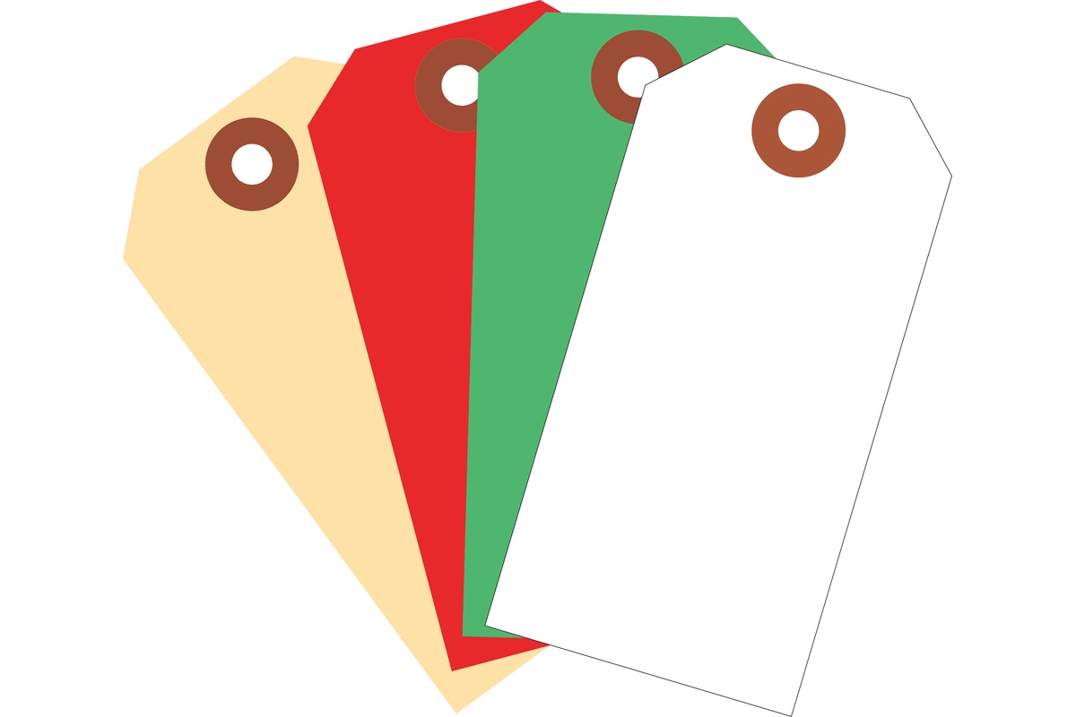 kartonnen labels versterkt oogje wit - 60 x 120mm (1000 st)