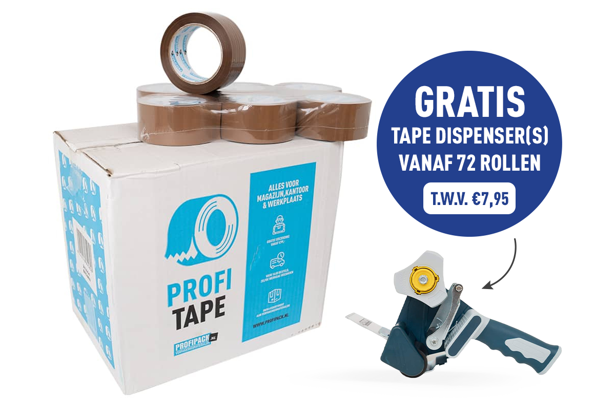 High Tack tape bruin - 48mm x 66m