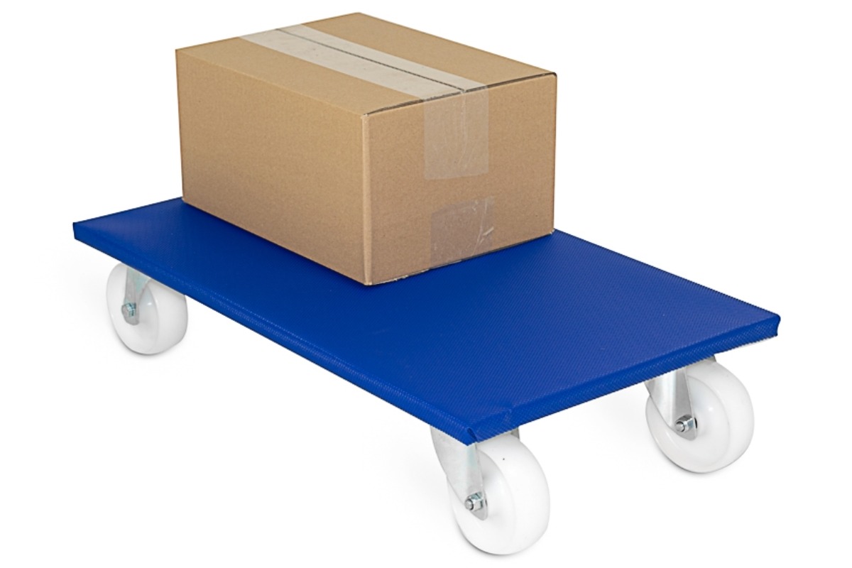 Meubelhondje blauw + Nylon wiel (300kg) - 60 x 35cm