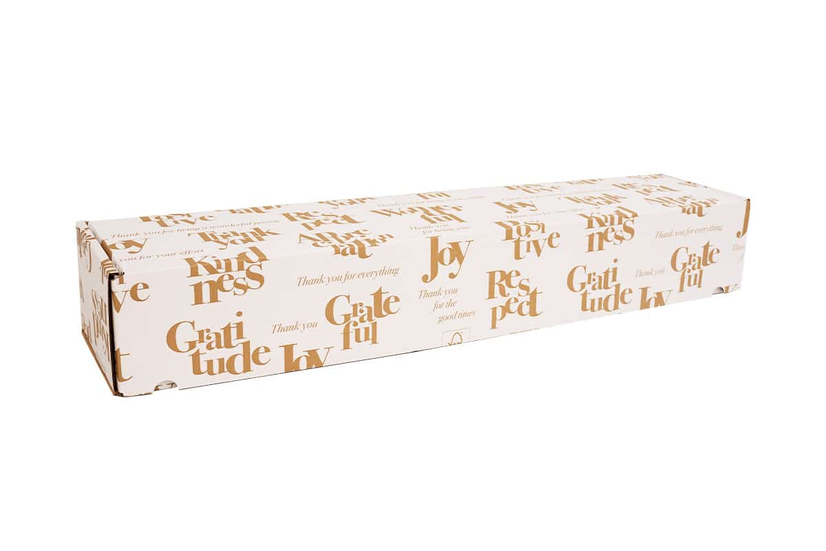 1 meter Gift Box "Joy Gold" - 1005 x 205 x 150 mm (dubbele golf)