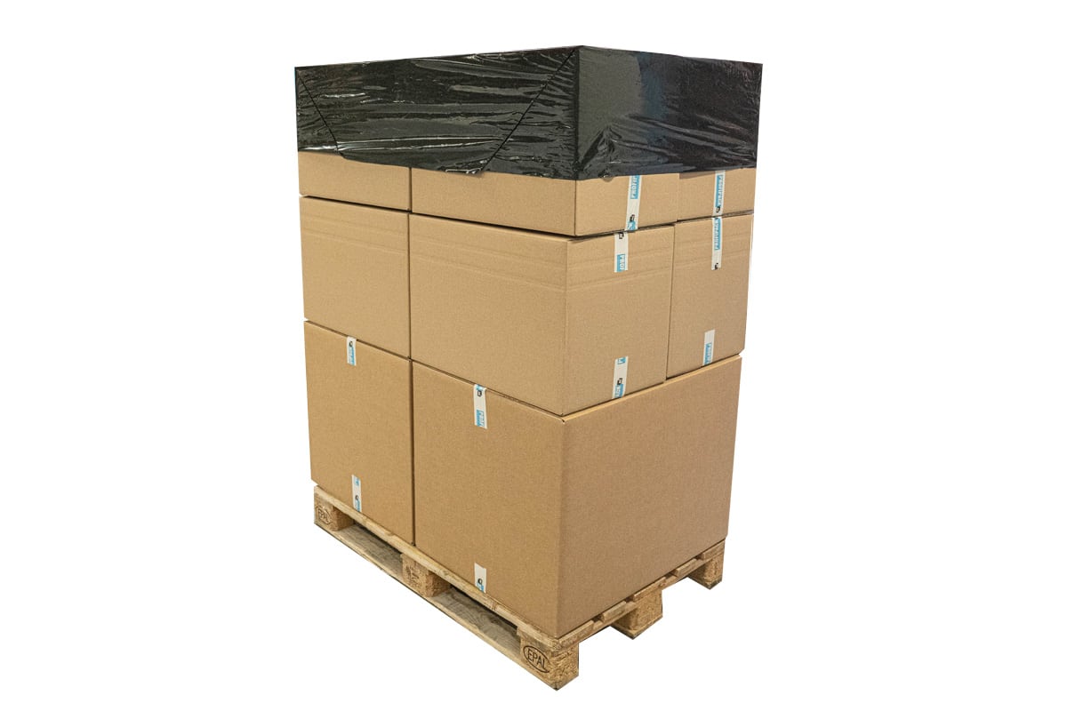 Pallet tophoezen zwart - 100 x 120 x 30cm x 50my (100st)