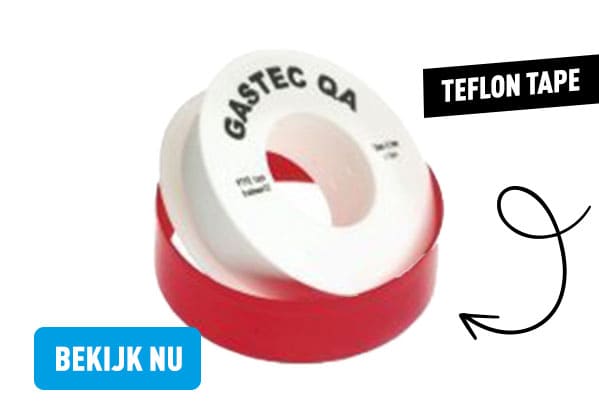 Teflon tape aanbrengen