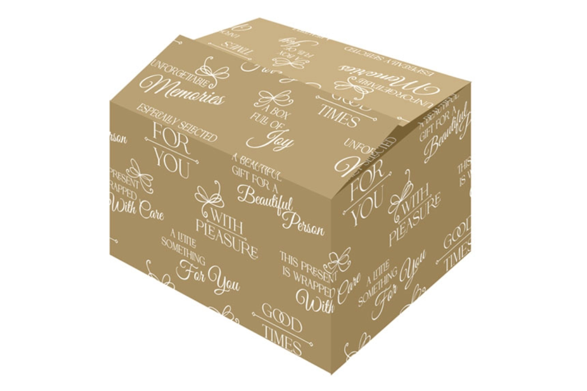 Geschenkdoos ''Good Times Kraft'' -  390 x 290 x 200mm