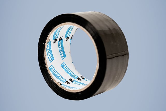 Zwarte PVC tape - verpakkingstape