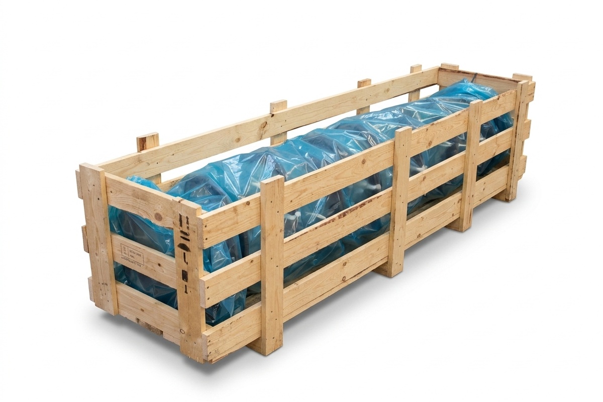 VCI vlakke folie (corrosiewerend) transparant blauw - 200cm x 100m x 100my