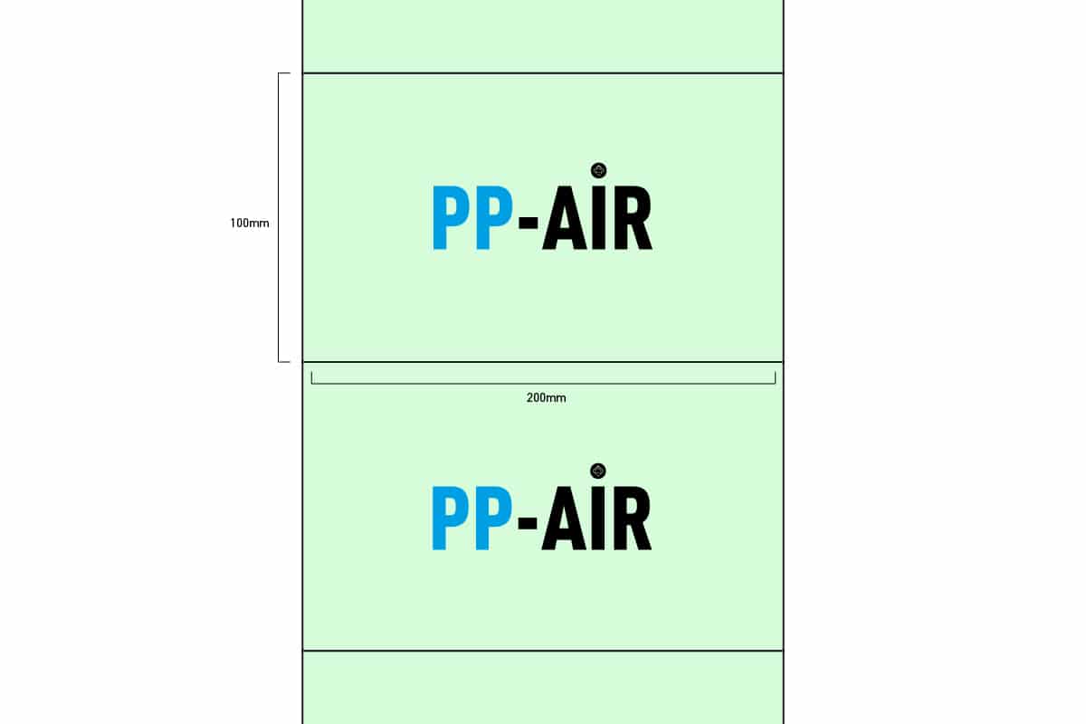 PP-air luchtzakjes folie "Eco" 7.1 - 100 x 200mm x 1000m x 15my