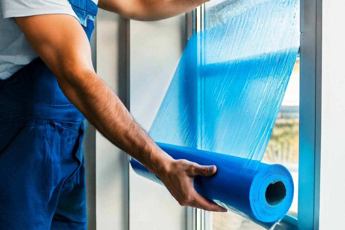 Protexa Glas Beschermfolie blauw - 50cm x 100m x 40my