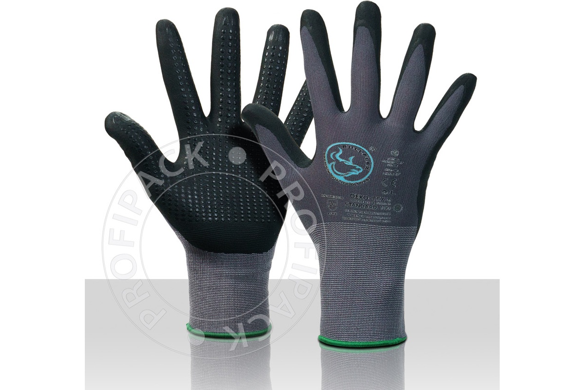 Bullflex Premium handschoenen nitril comfort plus antislip - maat 9/L