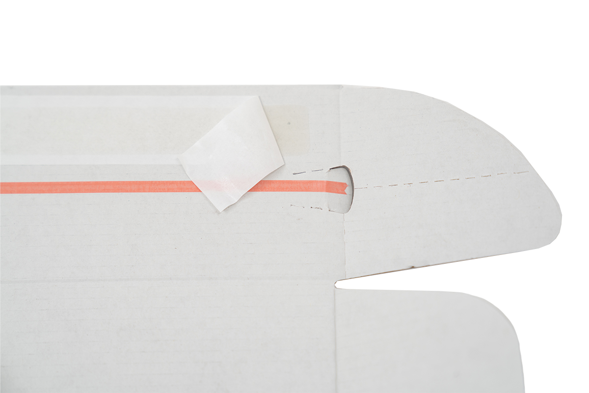 Postdoos wit met plak- en afscheurstrip - 290 x 185 x 70mm