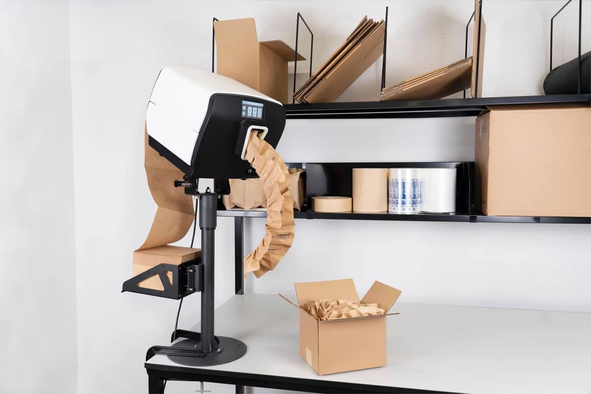 Tafelstandaard voor V-vouw opvulpapier machine