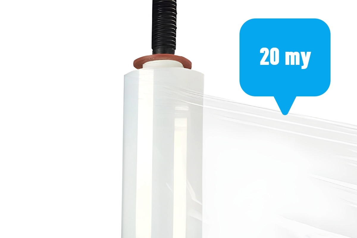 Handwikkelfolie transparant - 45cm x 300m x 20my Handwikkelfolie transparant - 45cm x 300m x 20my