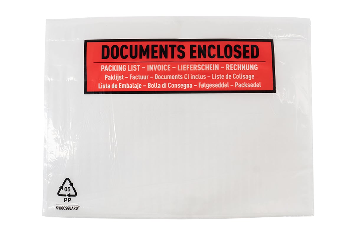 Paklijst enveloppen Documents Enclosed - 225 x 165mm (250 st)