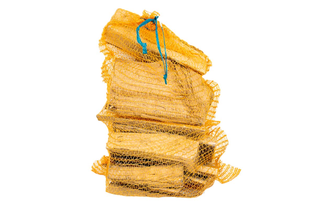Netzakken Raschel met koord geel - 50 x 82cm