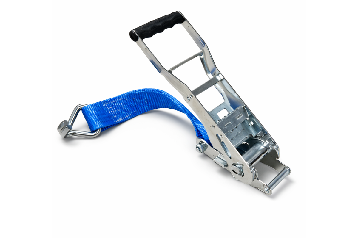 Spanband 2-delig blauw met ERGO ratel - 50mm x 9m (5 ton)