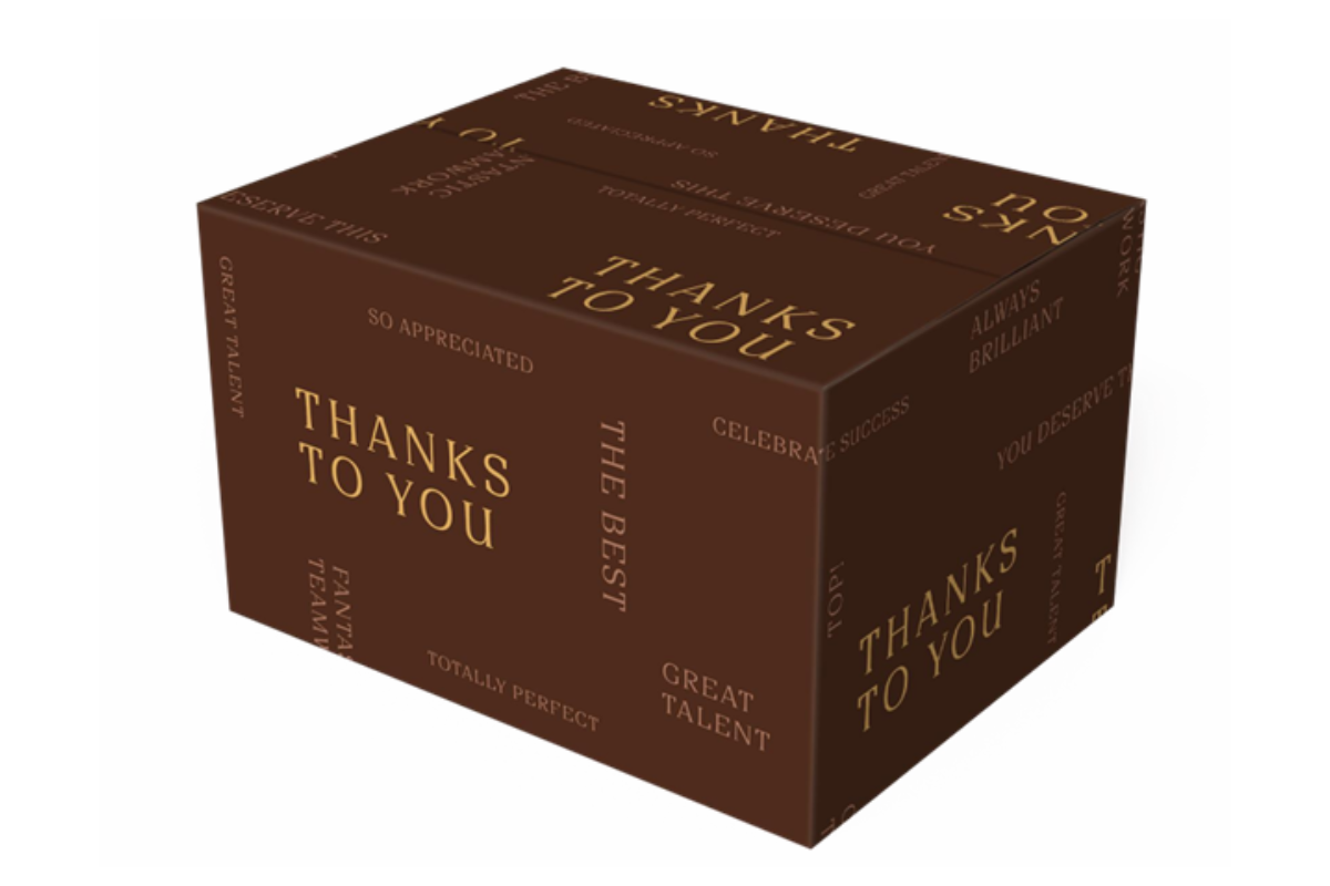 Kerstdoos "Thanks"  - 390 x 290 x 126mm