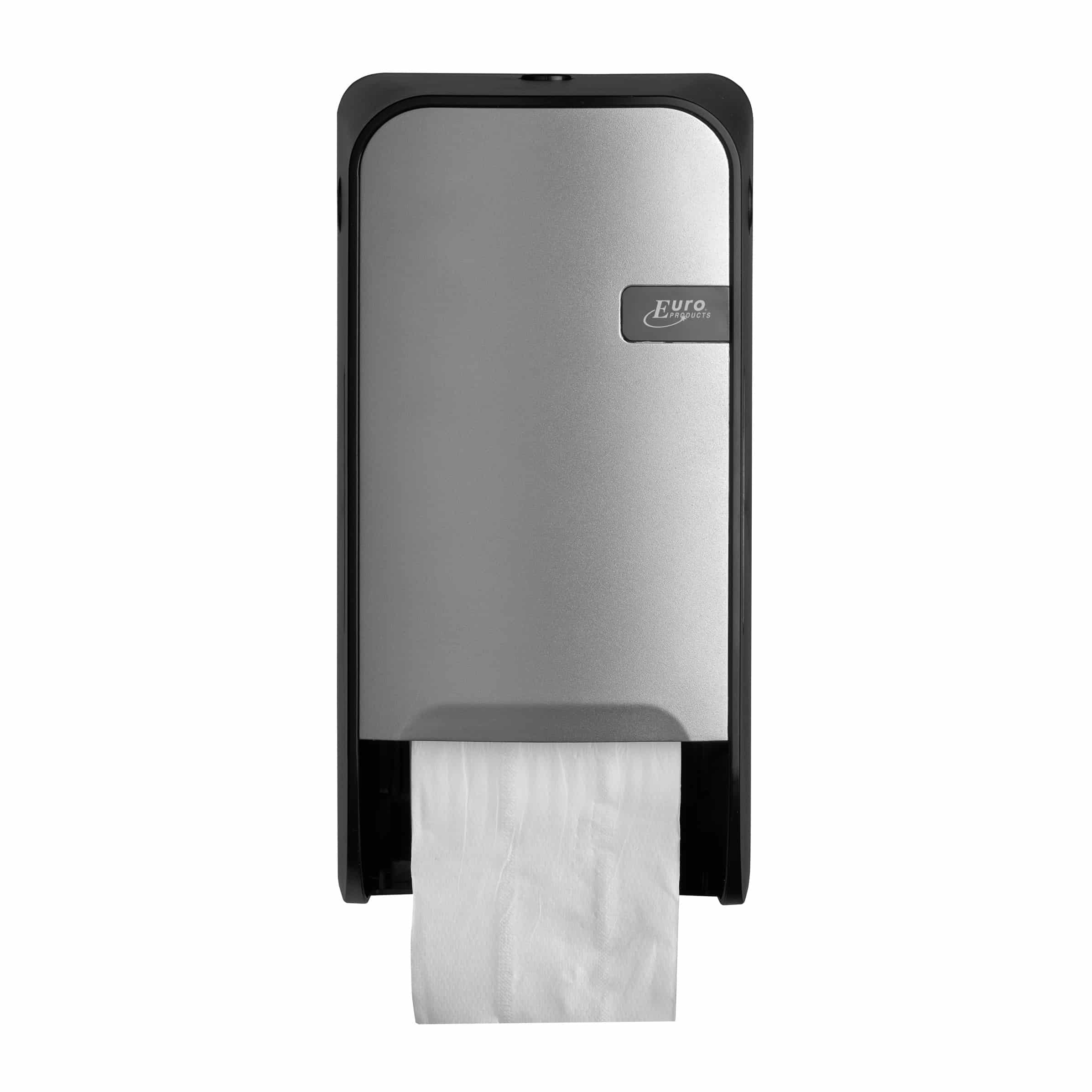 Quartz duo toiletrolhouder met remsysteem zilver - doprol