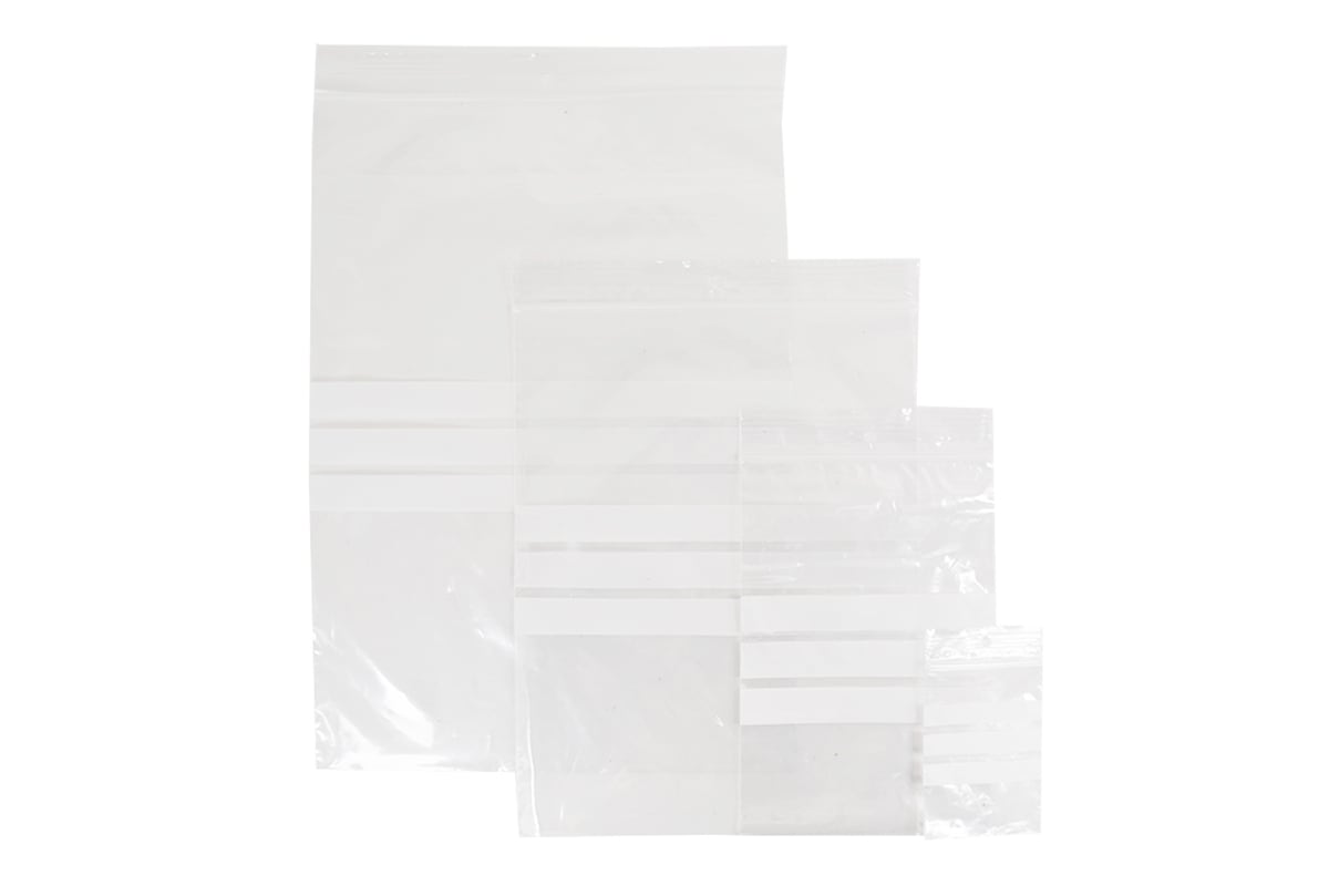 Gripzakken transparant met schrijfvlak - 230 x 320mm x 50my (1.000 st)