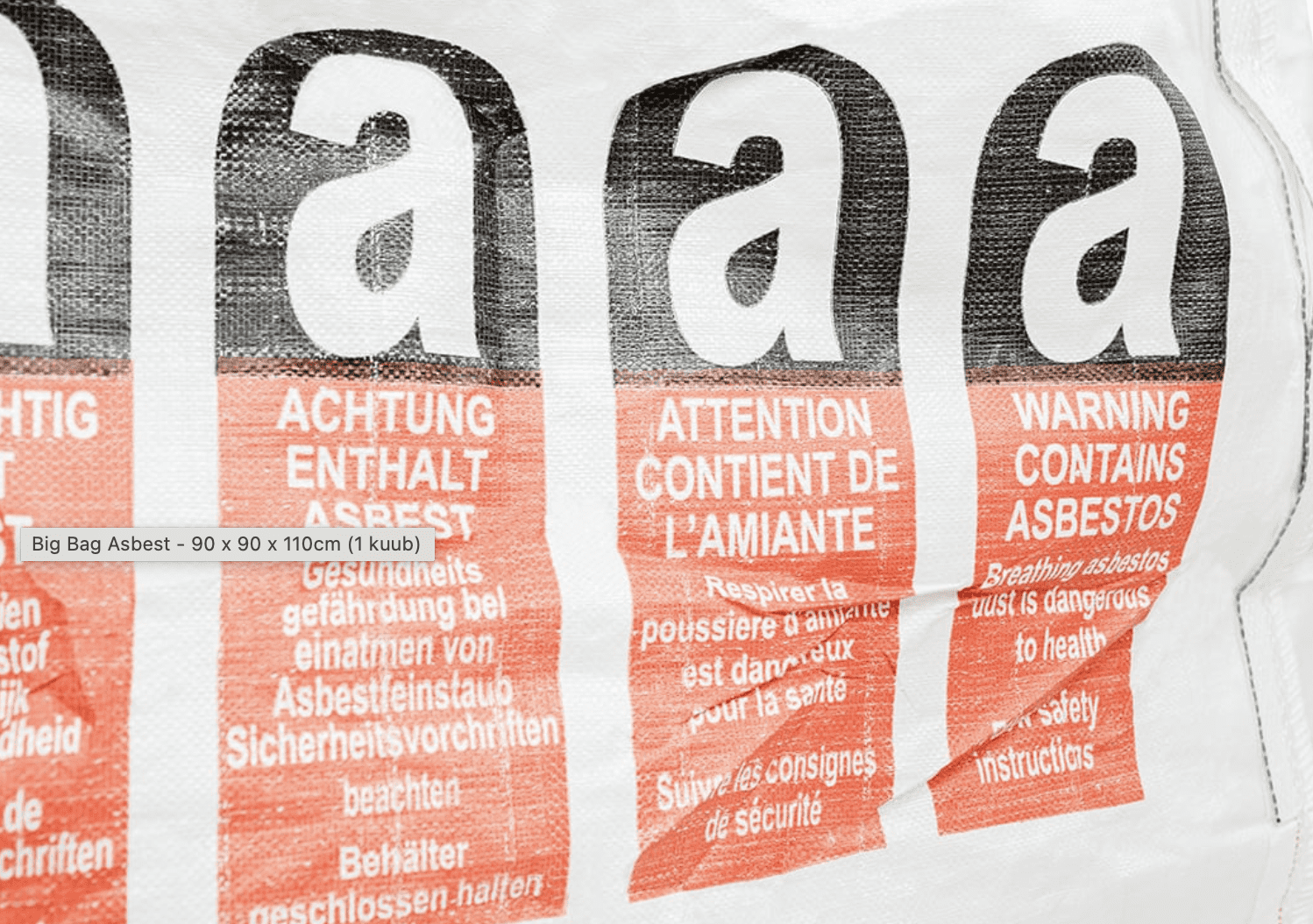 Asbestzakken online kopen