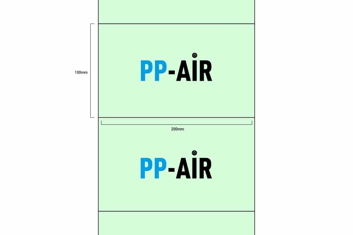 PP-air luchtzakjes folie 4.0 - 100 x 200mm x 280m