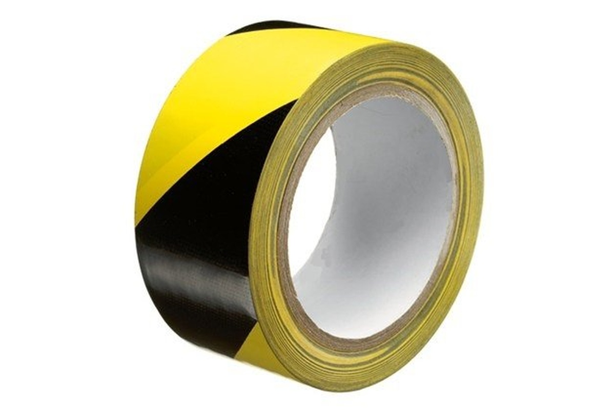Markeringstape zwart/geel - 50mm x 33m