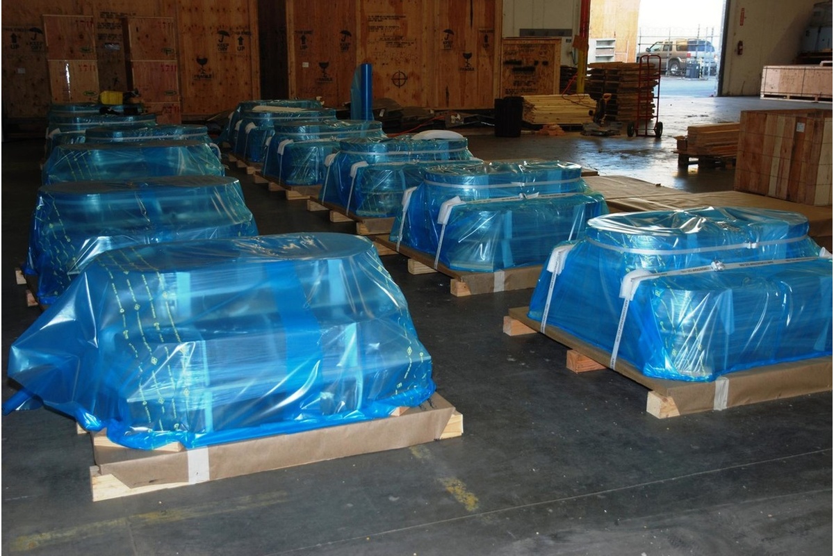 VCI vlakke folie (corrosiewerend) transparant blauw - 600cm x 42m x 100my