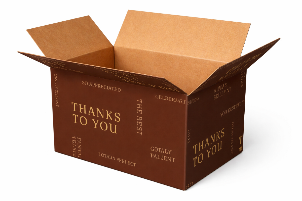 Kerstdoos "Thanks"  - 390 x 290 x 177mm