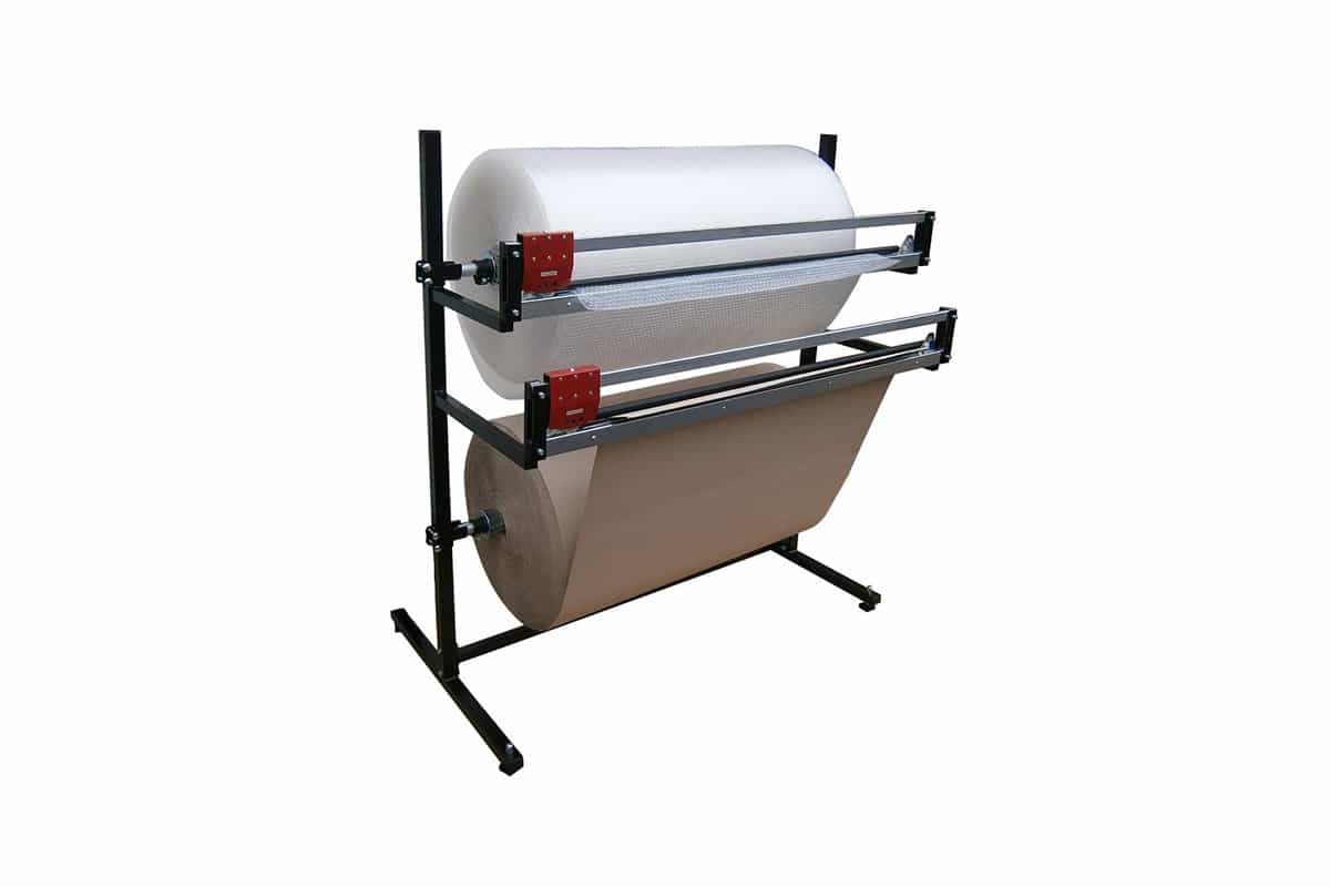 Vloer afroller met mes RHD 100cm voor 2 rollen Vloer afroller met mes RHD 100cm voor 2 rollen
