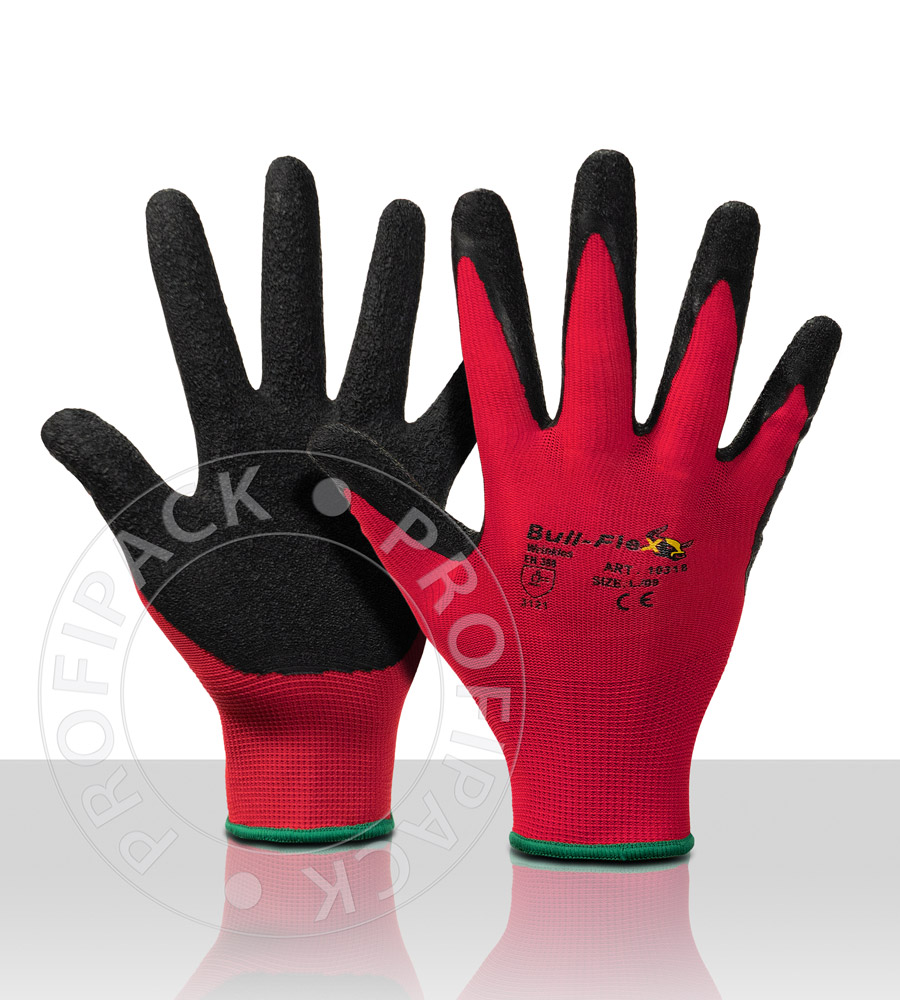 Bullflex Latex montagehandschoenen - maat 8/M Bullflex Latex montagehandschoenen - maat 8/M