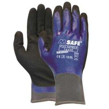 M-Safe full nitrile handschoenen 14-650 (8/M)
