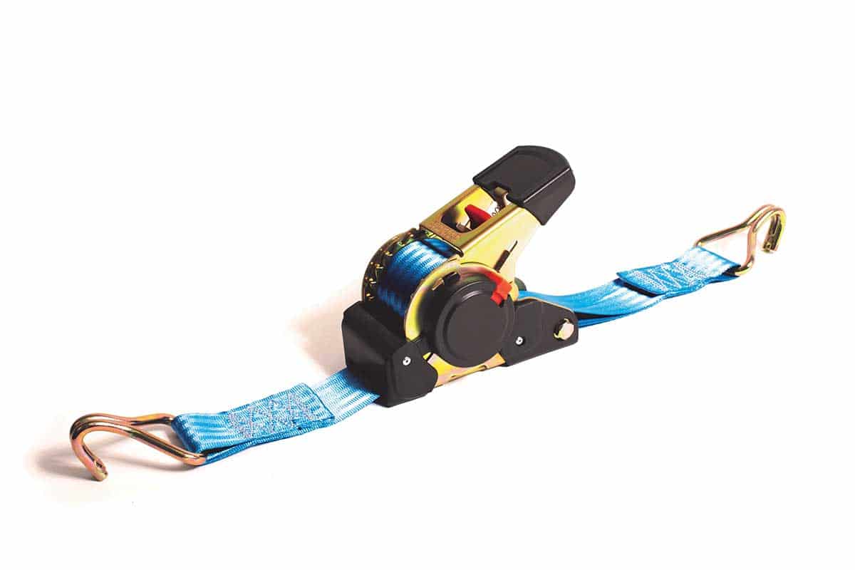 Zelfoprollende spanband spitshaak - 35mm x 4m (1 ton)