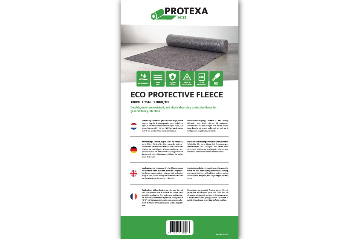 Protexa Eco Vloer afdekvlies - 100cm x 25m (220gr/m²)