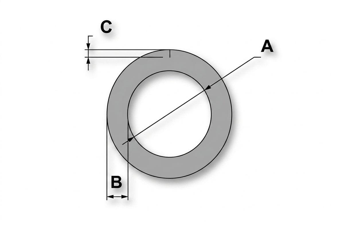 OS schuimprofiel - 48⌀ x 9mm x 200cm 
