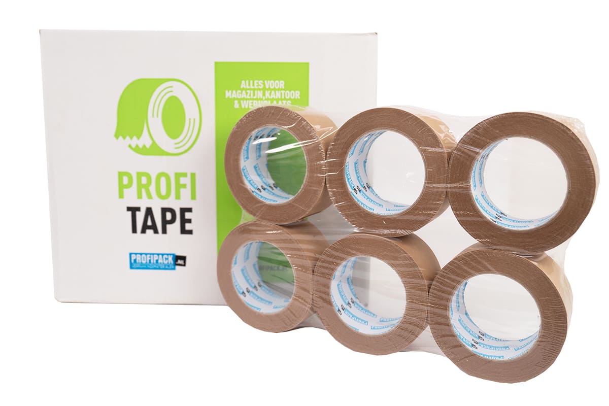 Papieren tape bruin Eco - 50mm x 50m