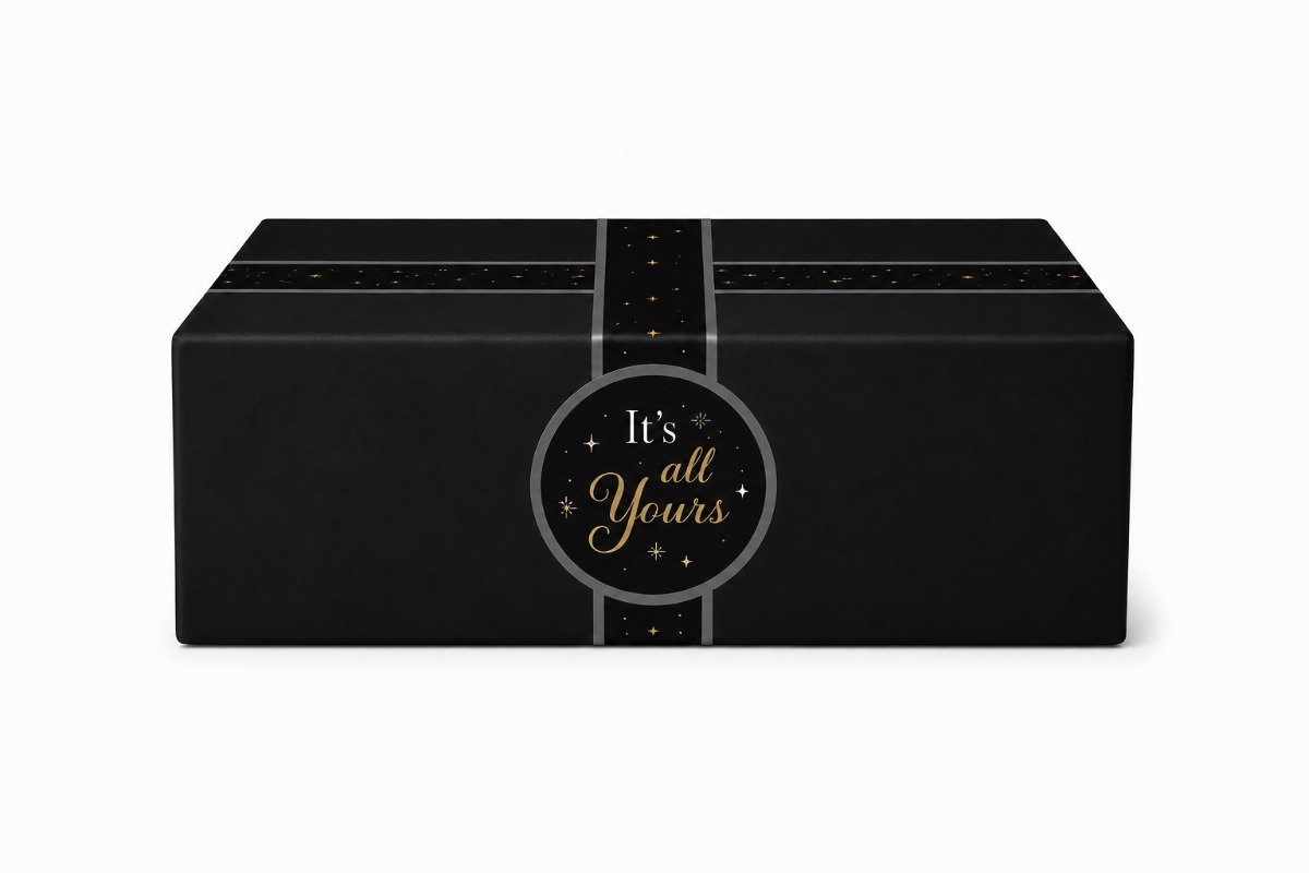 Geschenkdoos  "Big Suprise Kraft Black" - 390 x 290 x 177 mm 