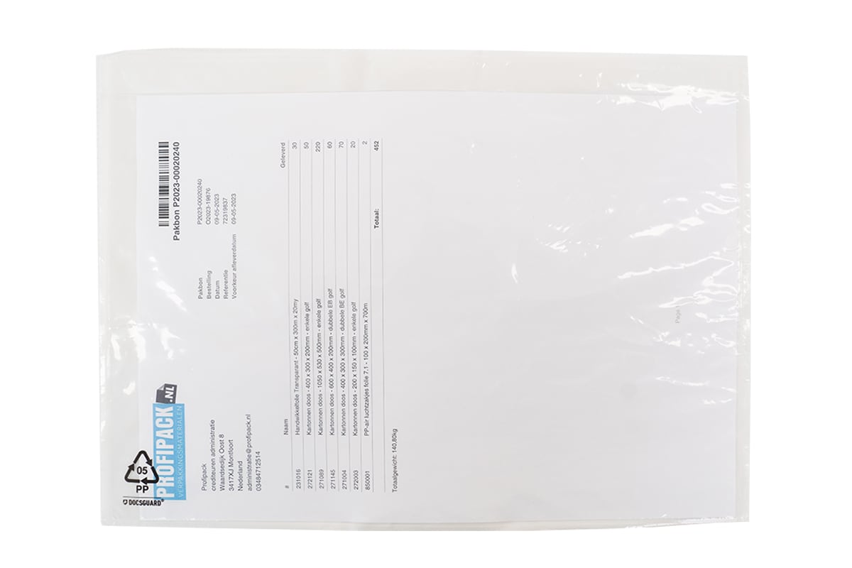 Paklijst enveloppen blanco A4 - 325 x 225mm (100 st)