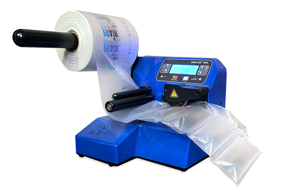 PP-air Luchtzakjes machine + opvangbak L en 2 rollen luchtzakjes