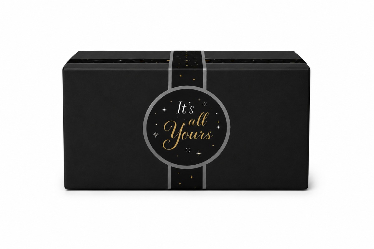 Geschenkdoos  "Big Suprise Kraft Black" - 390 x 290 x 232 mm 