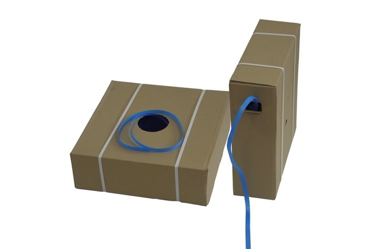 PP omsnoeringsband blauw in dispenserdoos - 13 mm x 1.000m