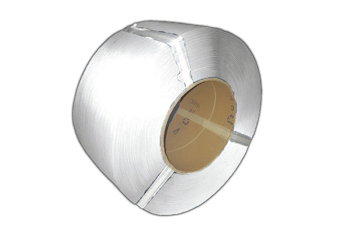 PP omsnoeringsband wit - 12mm x 2.500m x 0,63mm