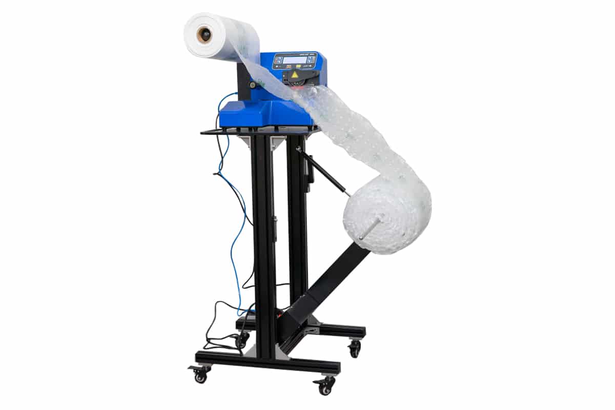 PP-air luchtzakjes machine PROFI met oprolstandaard + 2 rollen mattenfolie