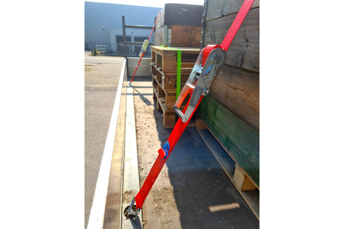 Spanband 2-delig heavy duty J haak met ratel - 50mm x 9m (4 ton)