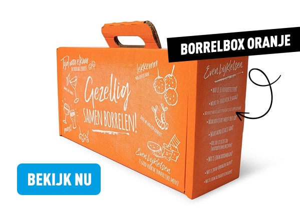 Borrelbox samenstellen - borrelbox oranje
