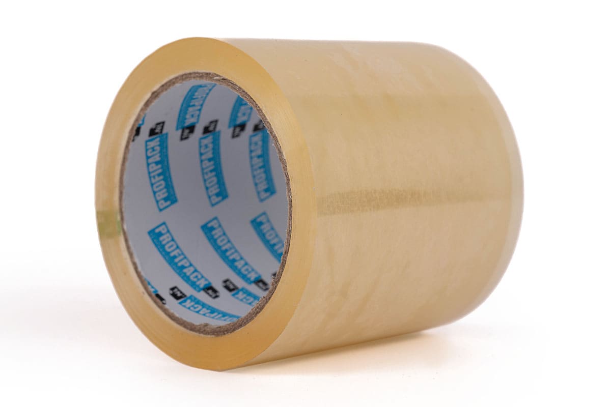 PP acryl tape transparant - 100mm x 66m
