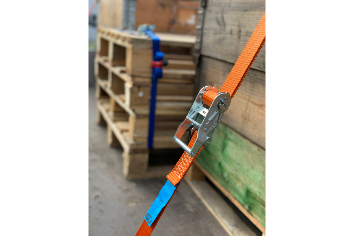 Spanband 2-delig met sleufgatfitting en ratel - 38mm x 4m (2 ton)
