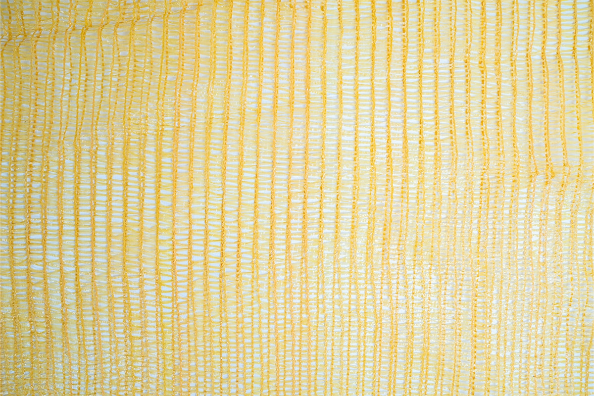 Netzakken Raschel met koord geel - 50 x 82cm
