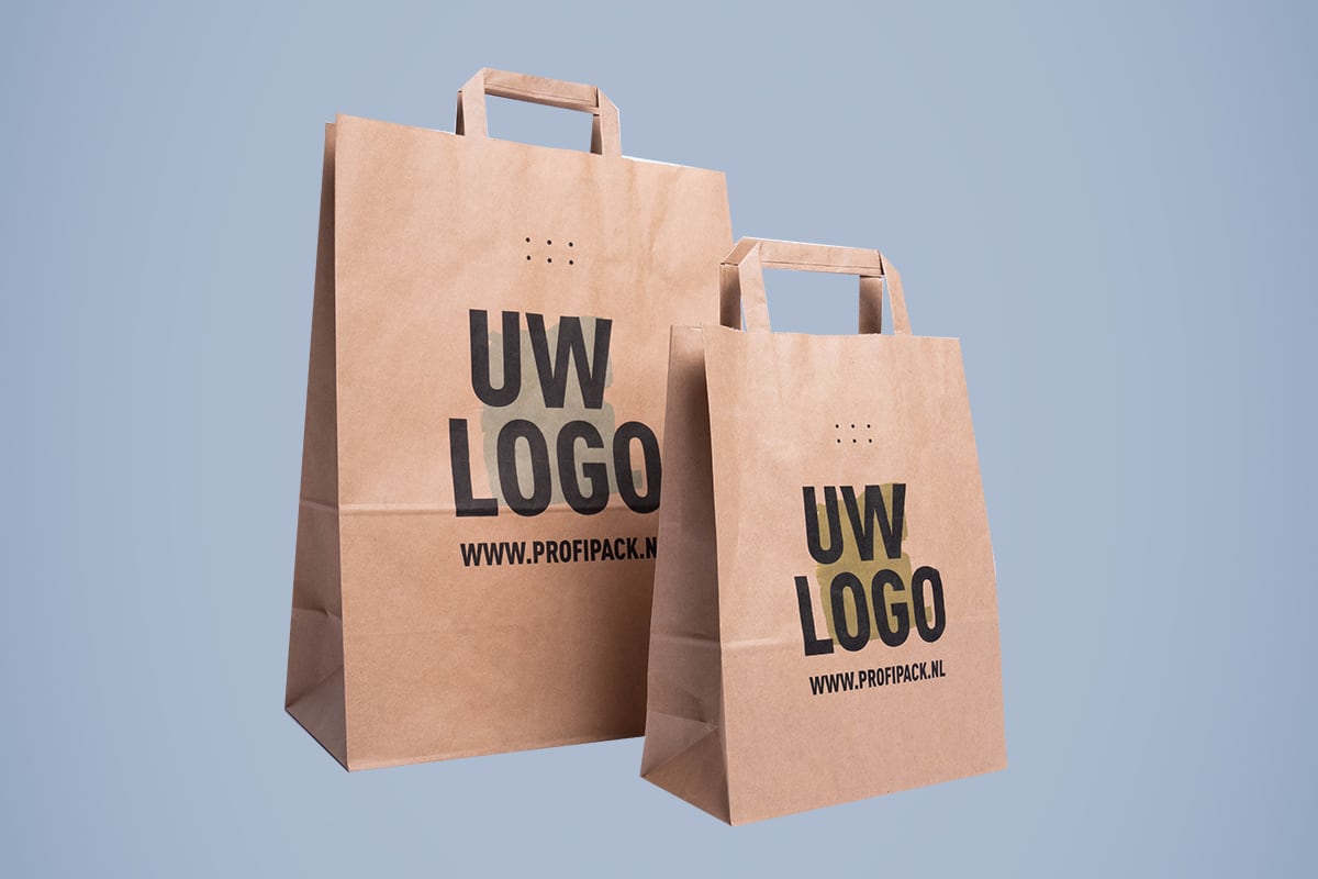 Bedrukte papieren tasjes - draagtassen met logo