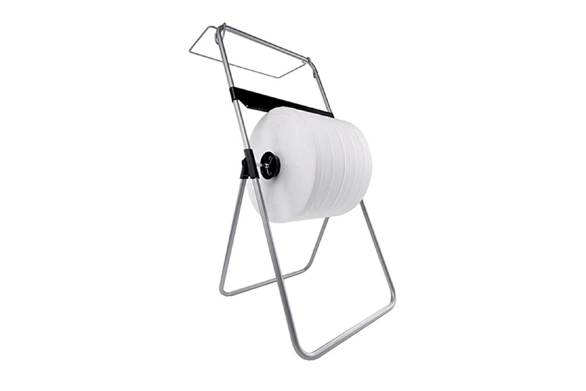Vloerstandaard voor Maxi papier rollen met zakkenhouder