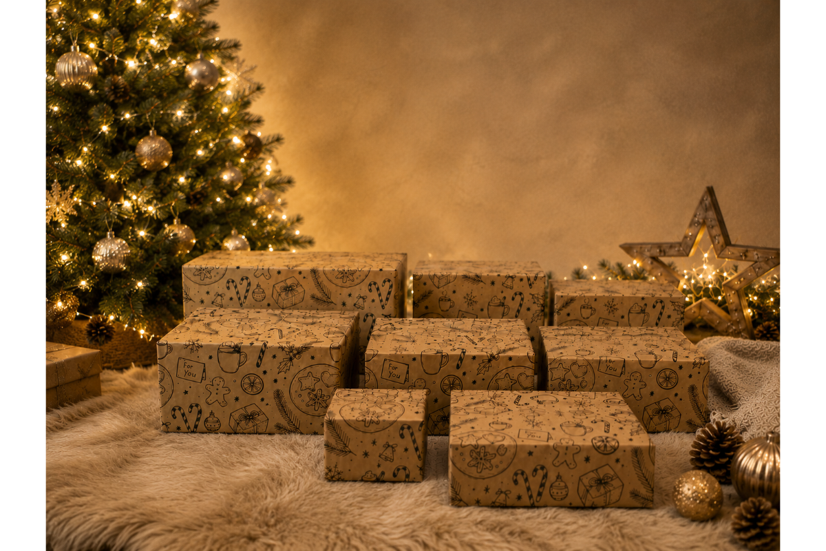 Kerstdoos "cosy" - 310 x 200 x 140mm
