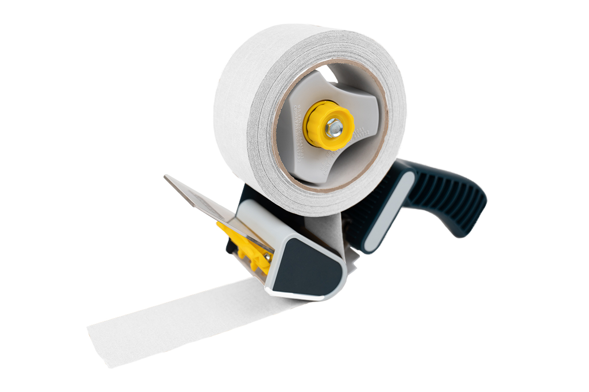 Papieren tape versterkt wit - 50mm x 50m
